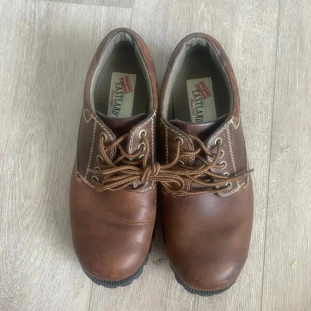 EASTLAND Mens Lacer Beams Dark Brown Leather Lace Up Boot Shoe Size 8.5 NEW‎ - Picture 2 of 8